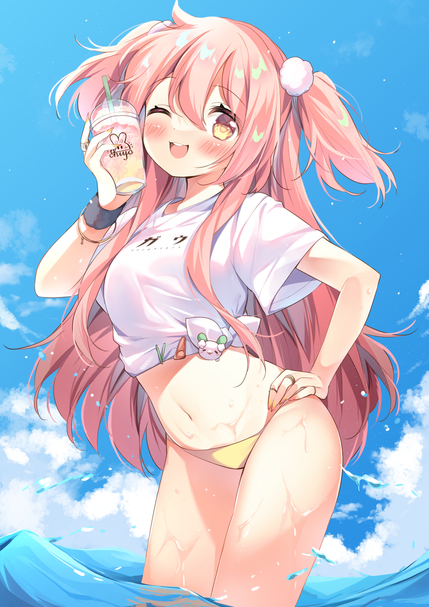 This is a pixiv picture whose title is summer!! 1.