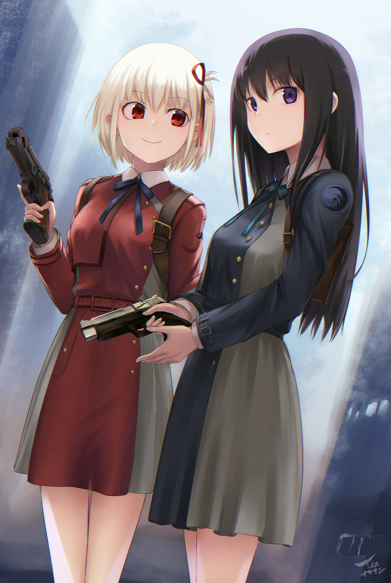 This is a pixiv picture whose title is リコリコ.