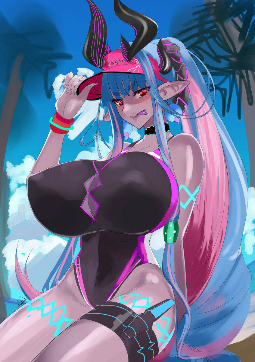 This is a pixiv picture whose title is 伊吹童子.
