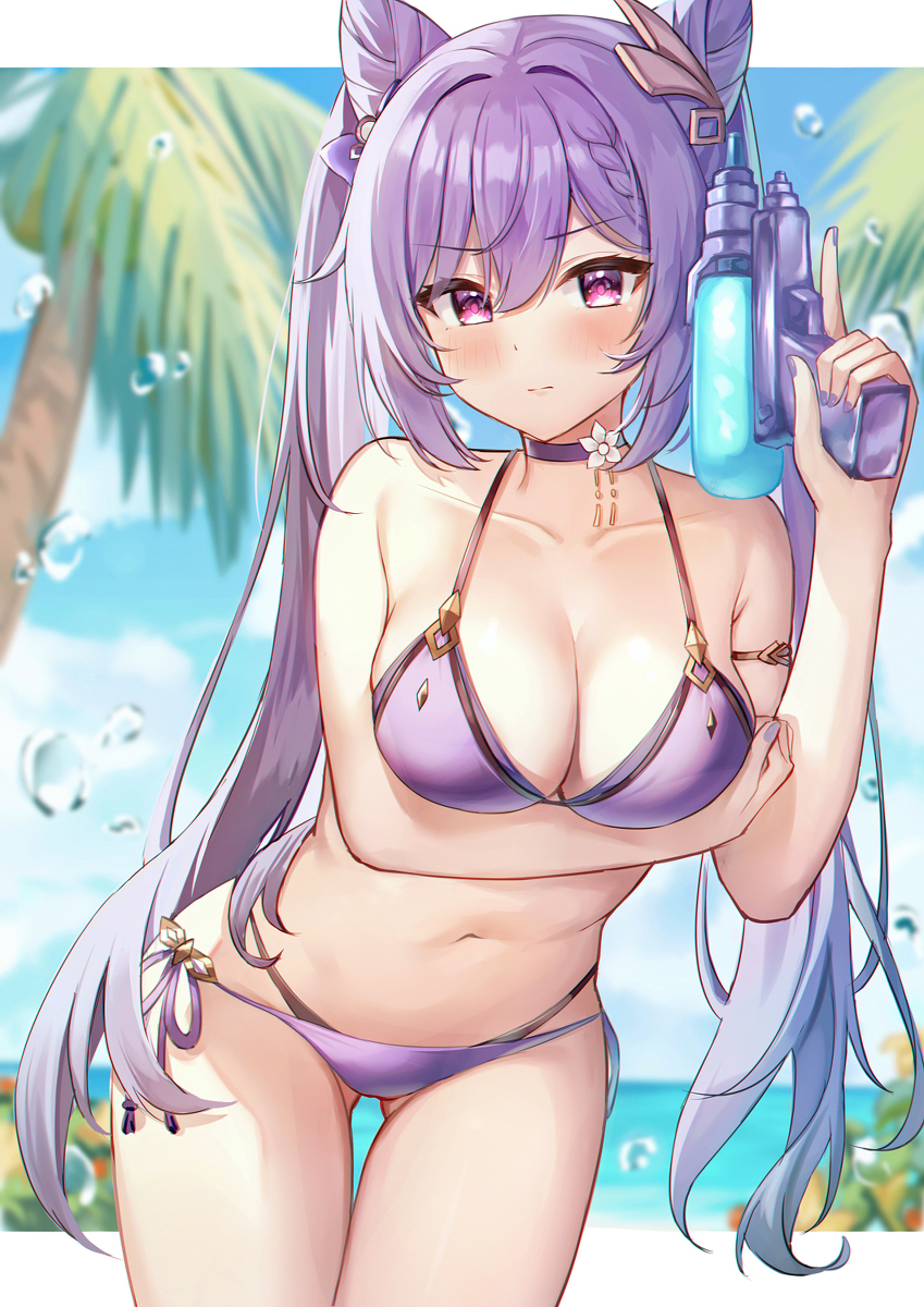 This is a pixiv picture whose title is 刻晴.