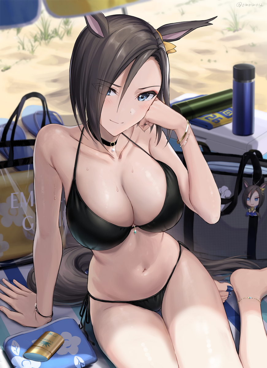 This is a pixiv picture whose title is エアグルーヴと海.