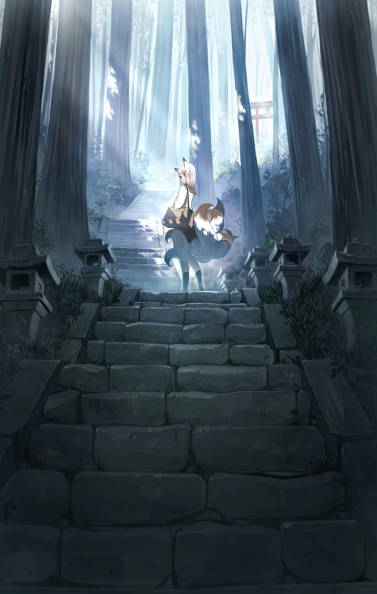 This is a pixiv picture whose title is 【創作】帰り道.