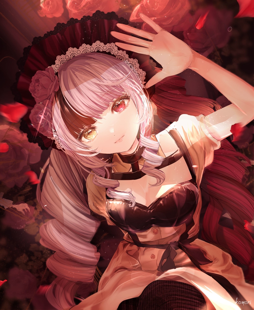 This is a pixiv picture whose title is 紅薔薇乙女.