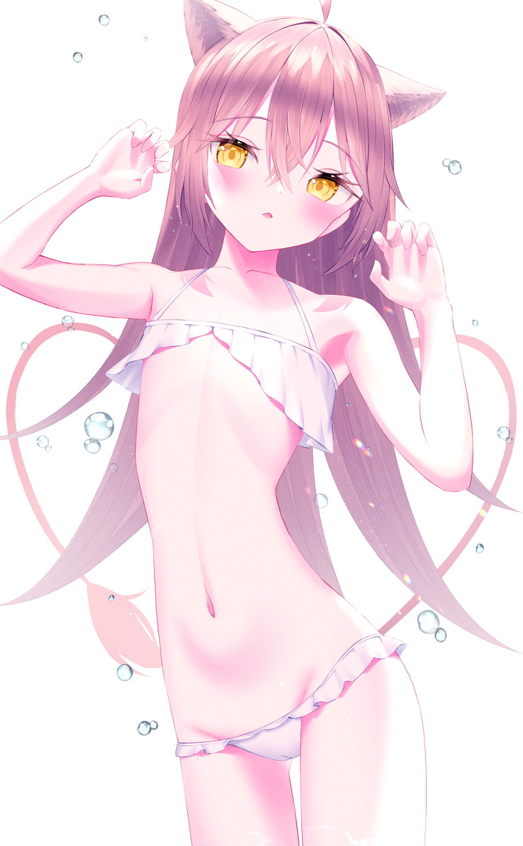 This is a pixiv picture whose title is 水着らいおん.