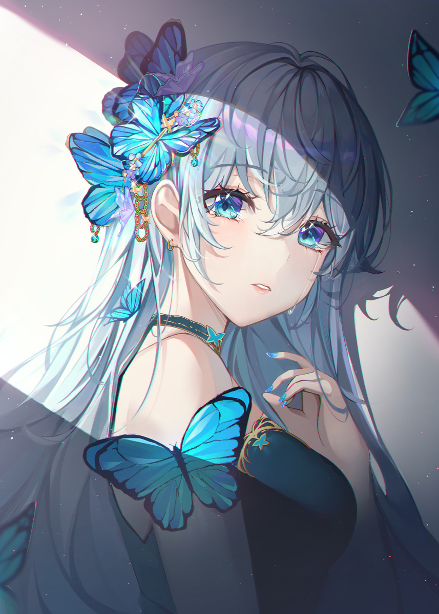 This is a pixiv picture whose title is モルフォ蝶.