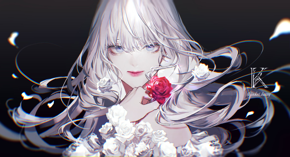 This is a pixiv picture whose title is 🌹.