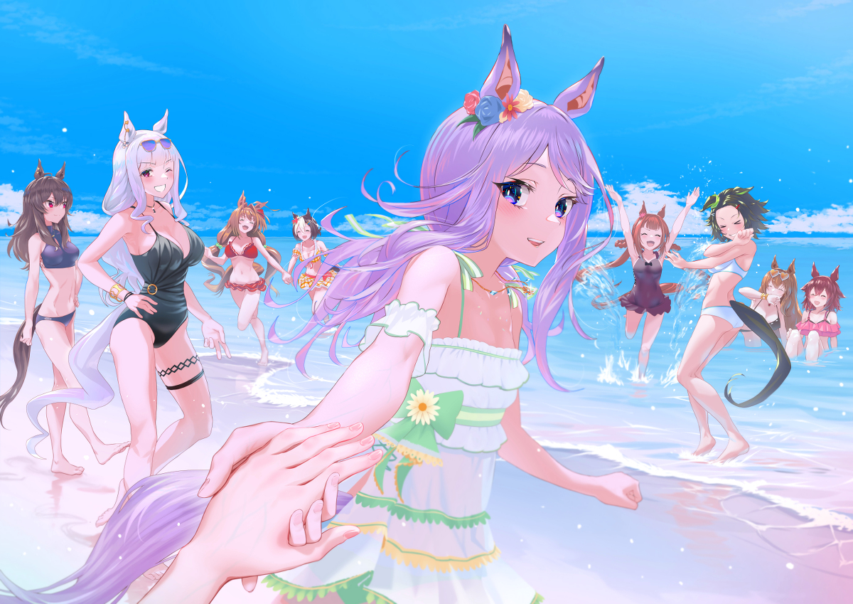 This is a pixiv picture whose title is 夏ウマ娘10.