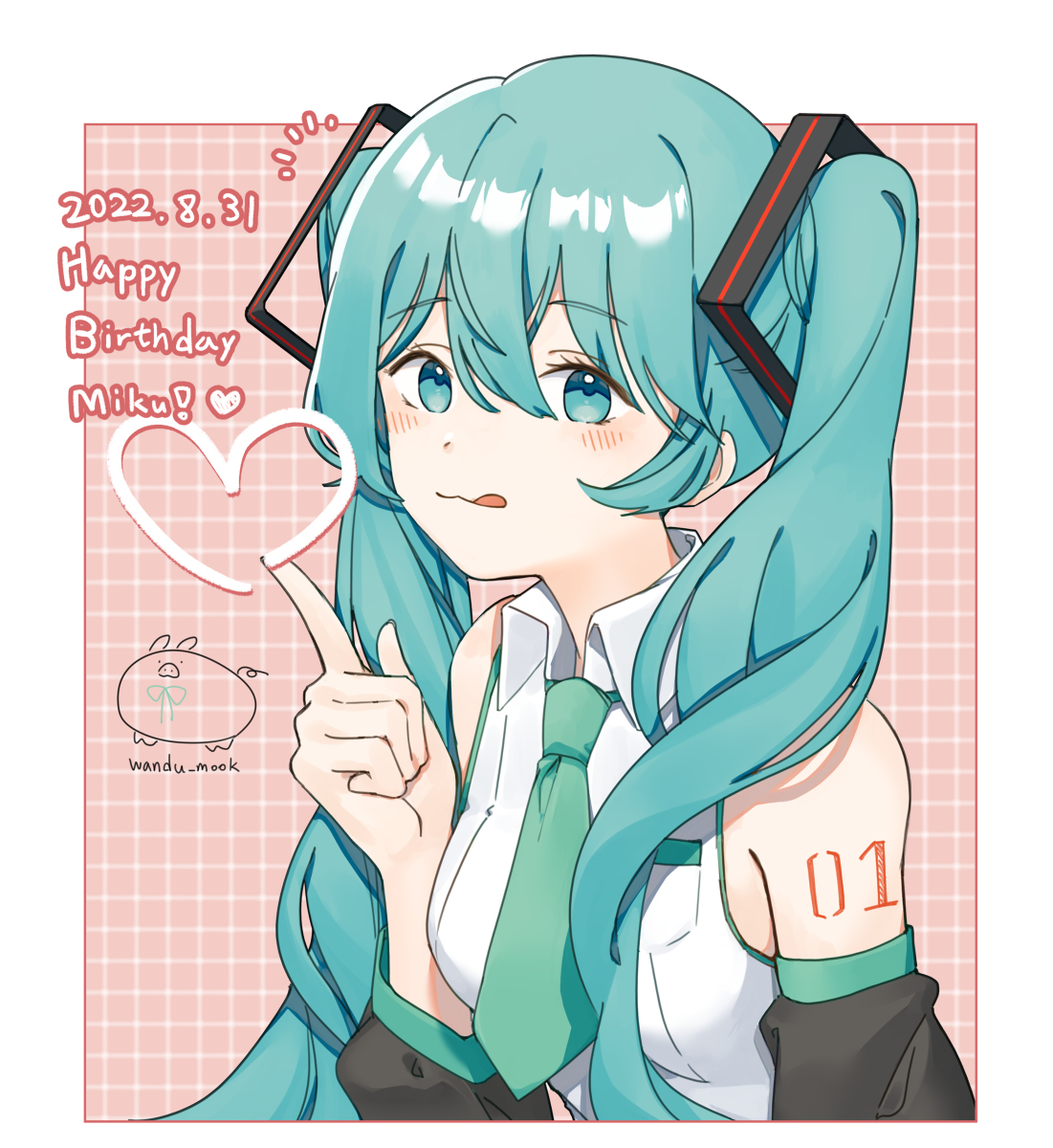 This is a pixiv picture whose title is happy birthday miku~~~~~~~.