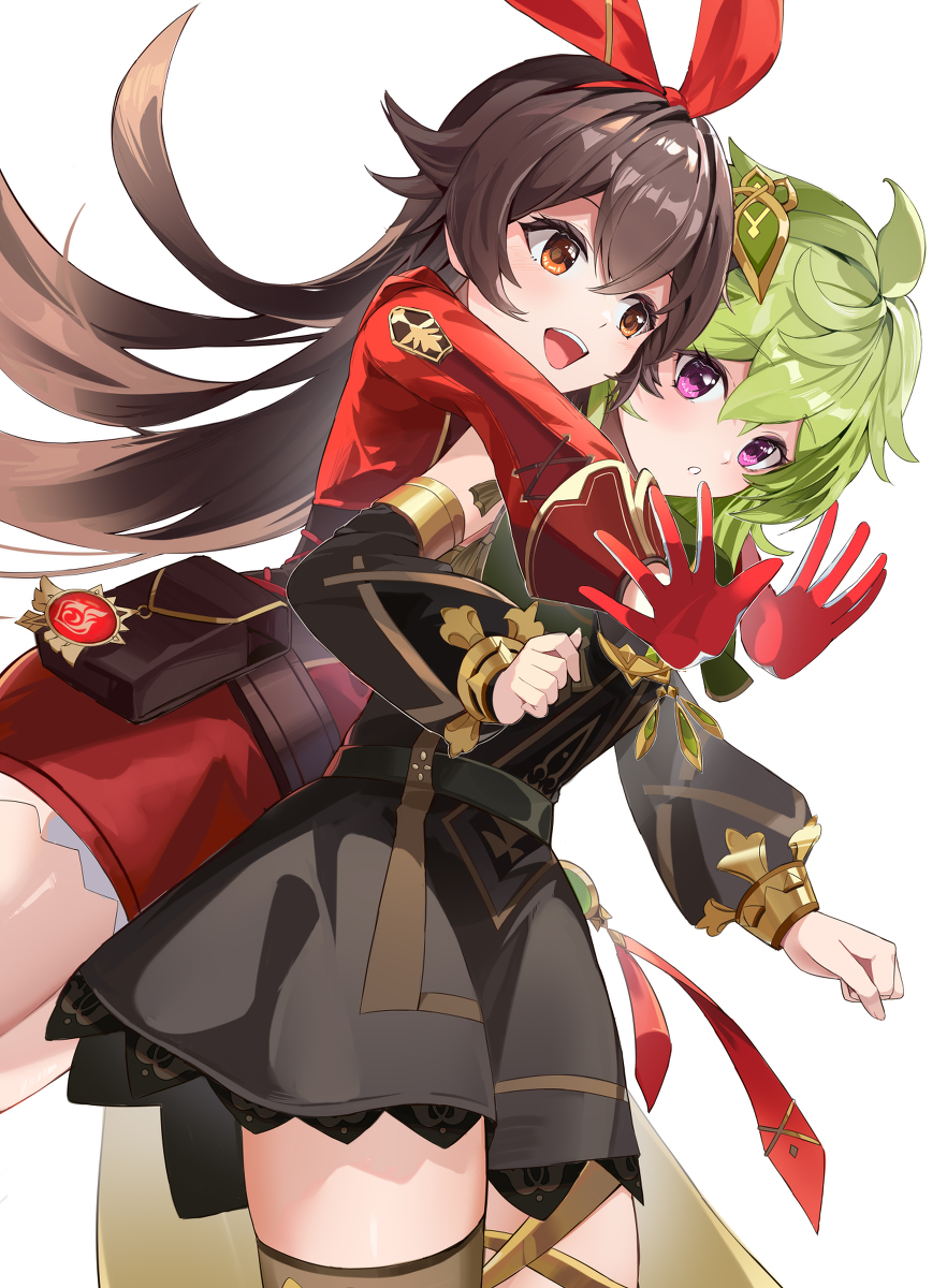 This is a pixiv picture whose title is 柯莱安柏贴贴.