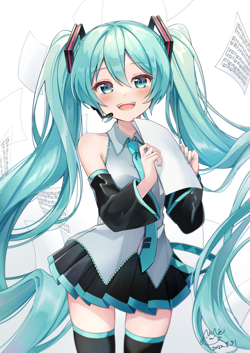 This is a pixiv picture whose title is 初音ミク生誕祭🎉.