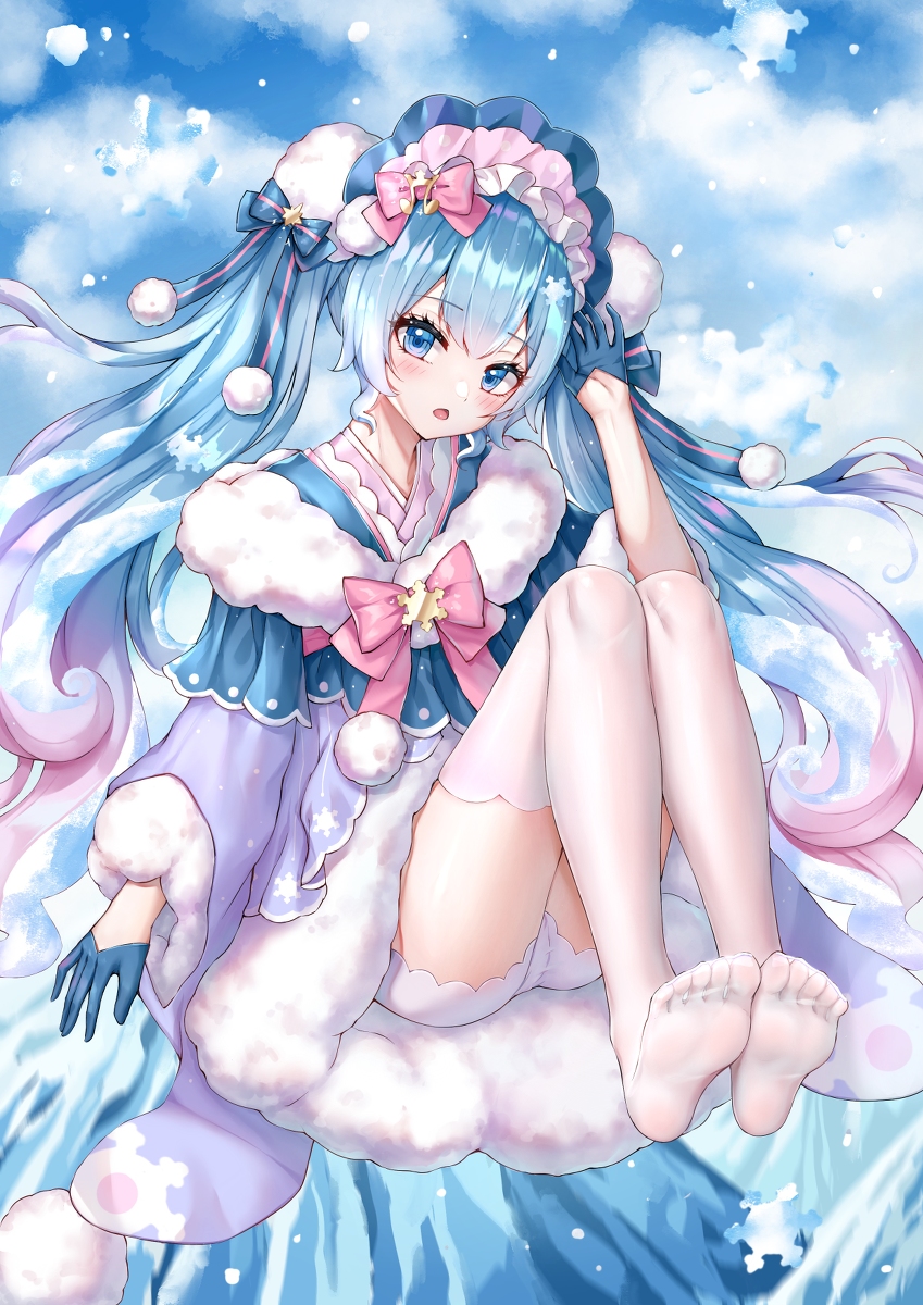 This is a pixiv picture whose title is 雪miku.