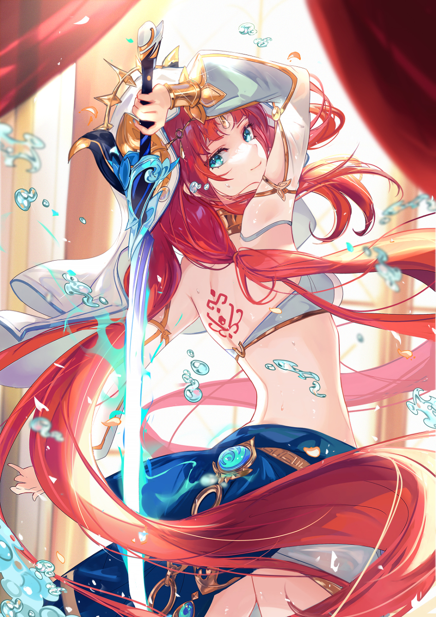 This is a pixiv picture whose title is 妮露.