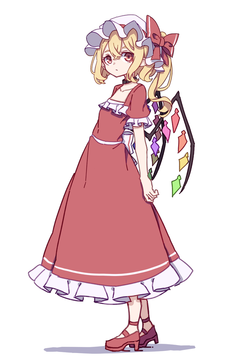 This is a pixiv picture whose title is 真っ赤なドレスのフランちゃん.