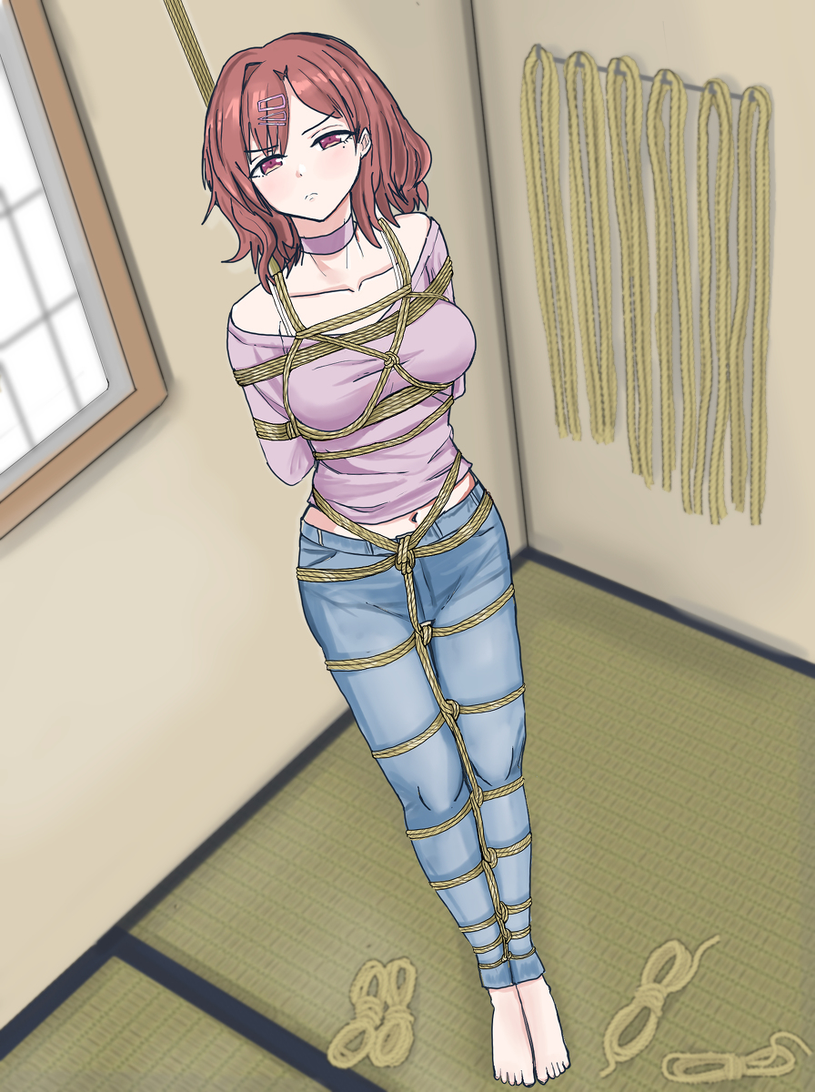 This is a pixiv picture whose title is idol shibari session.