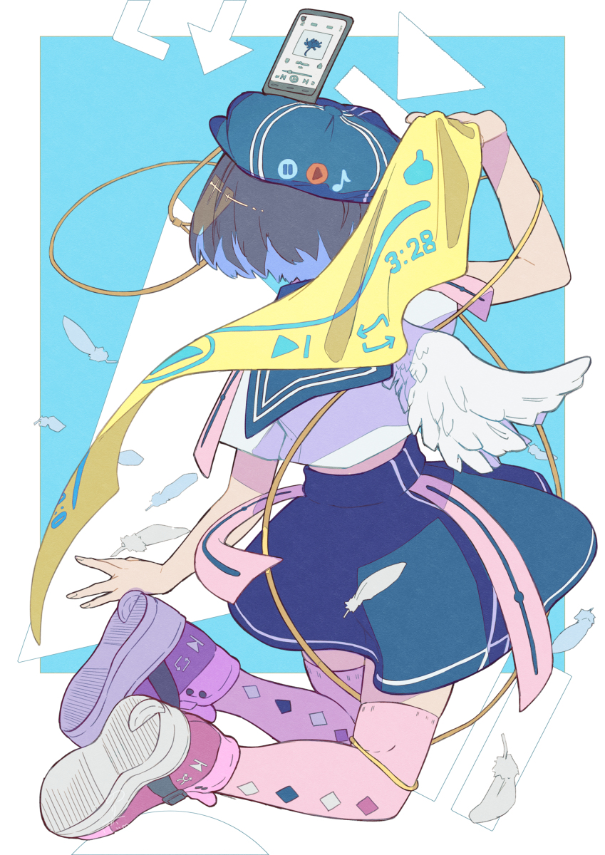 This is a pixiv picture whose title is 音楽プレイヤー（加筆版）.