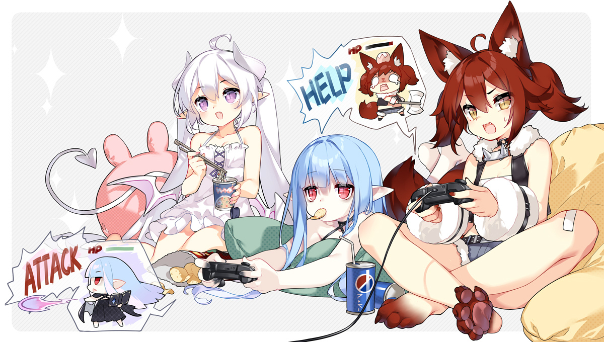 This is a pixiv picture whose title is ゲームタイム.