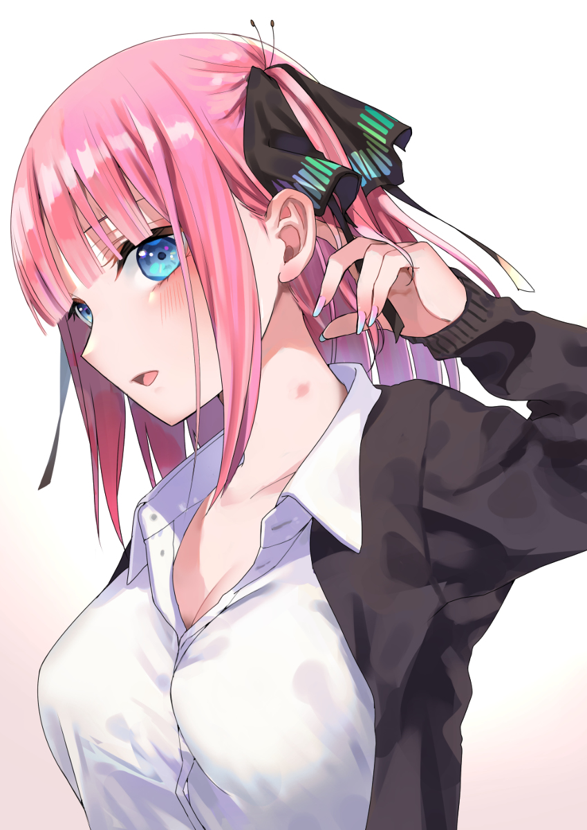 This is a pixiv picture whose title is 二乃、その首の痣・・・.