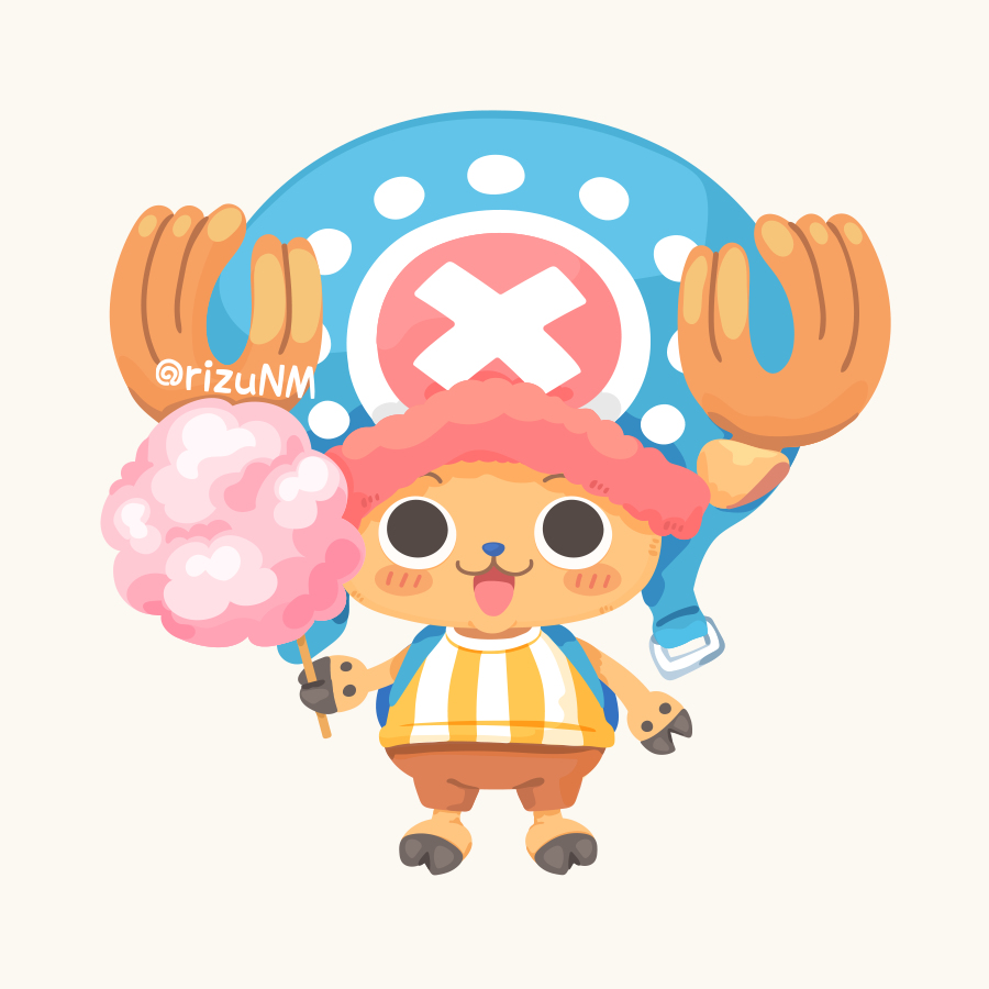 This is a pixiv picture whose title is わたあめ大好きチョッパー.