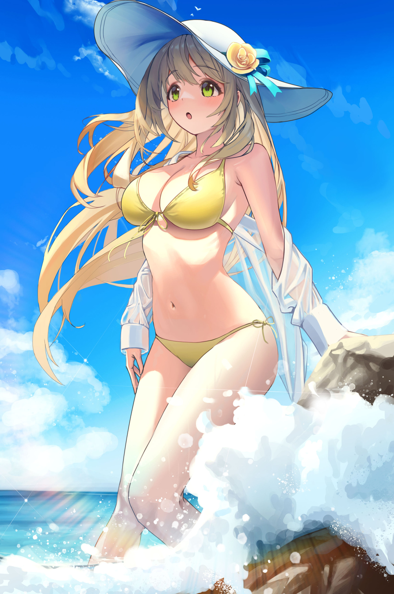 This is a pixiv picture whose title is ノノミ (水着).