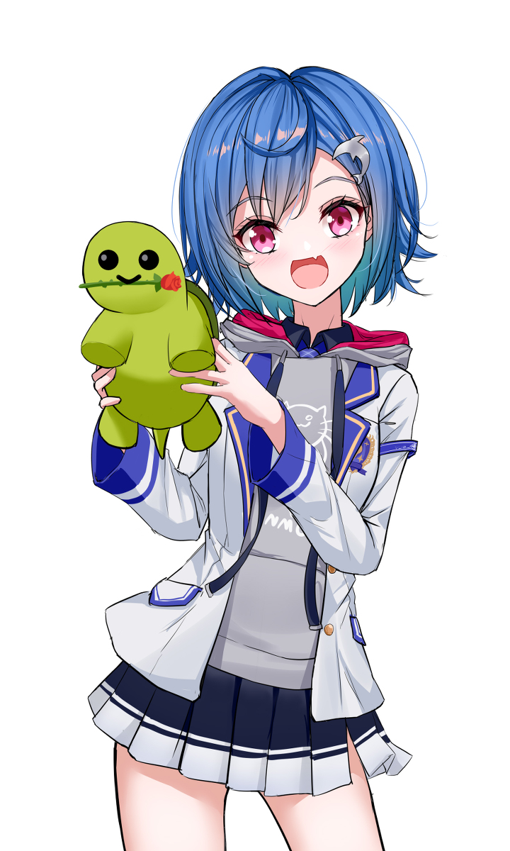 This is a pixiv picture whose title is 拿着龟龟的西园千草.