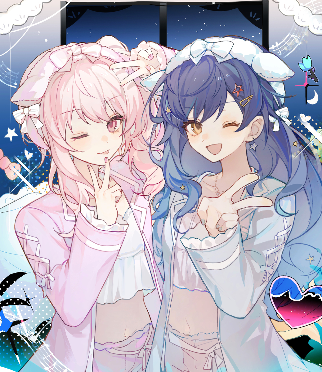 This is a pixiv picture whose title is 瑞希と杏.