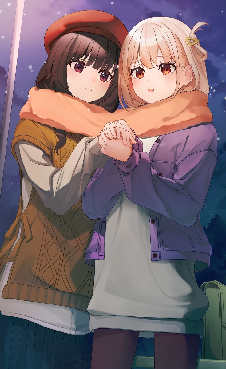 This is a pixiv picture whose title is リコリコ.