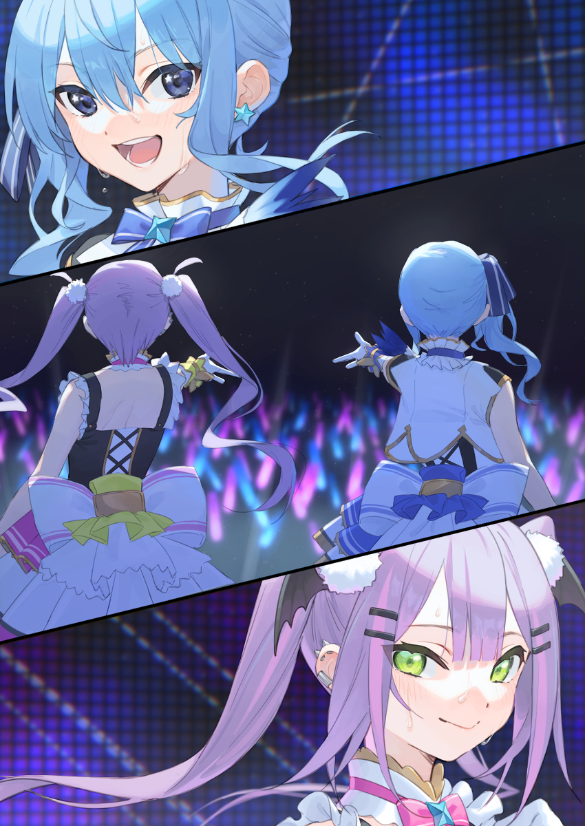 This is a pixiv picture whose title is GHOST / 星街すいせい×常闇トワ.