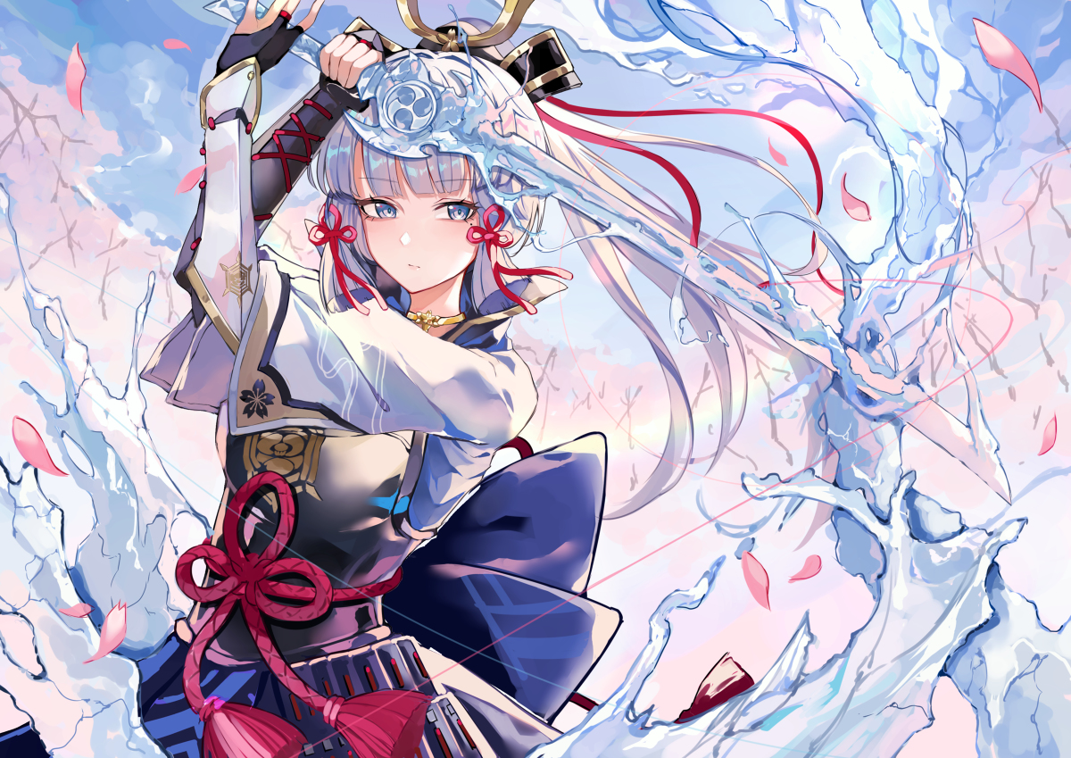 This is a pixiv picture whose title is 神里綾華.