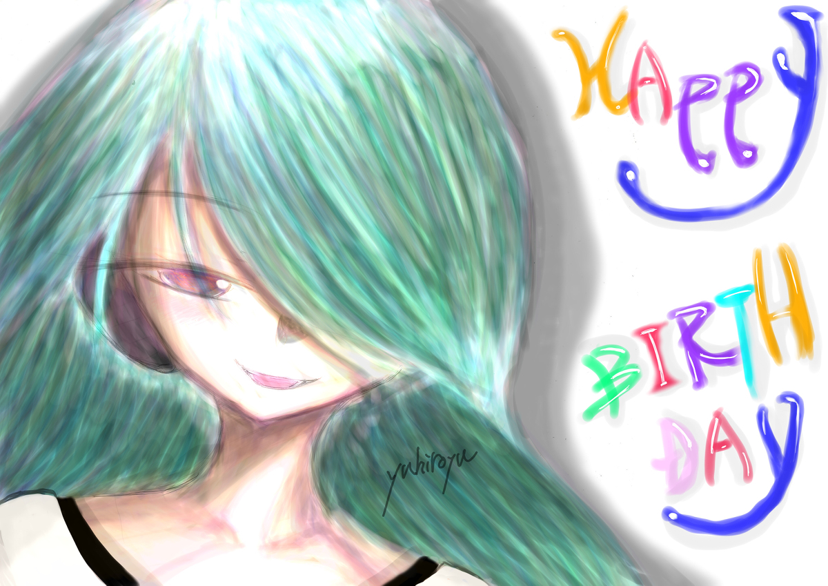 This is a pixiv picture whose title is 【毎月30日配信❣️】初音ミク生誕日！.