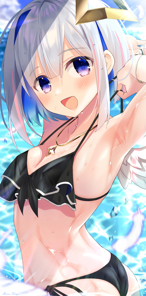 This is a pixiv picture whose title is かなたんとプライベートビーチ！.