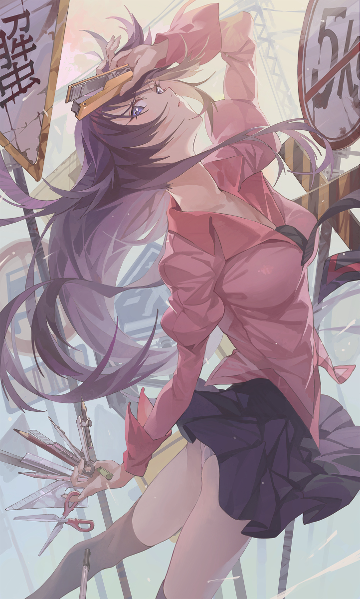 This is a pixiv picture whose title is 戦場ヶ原 ひたぎ.