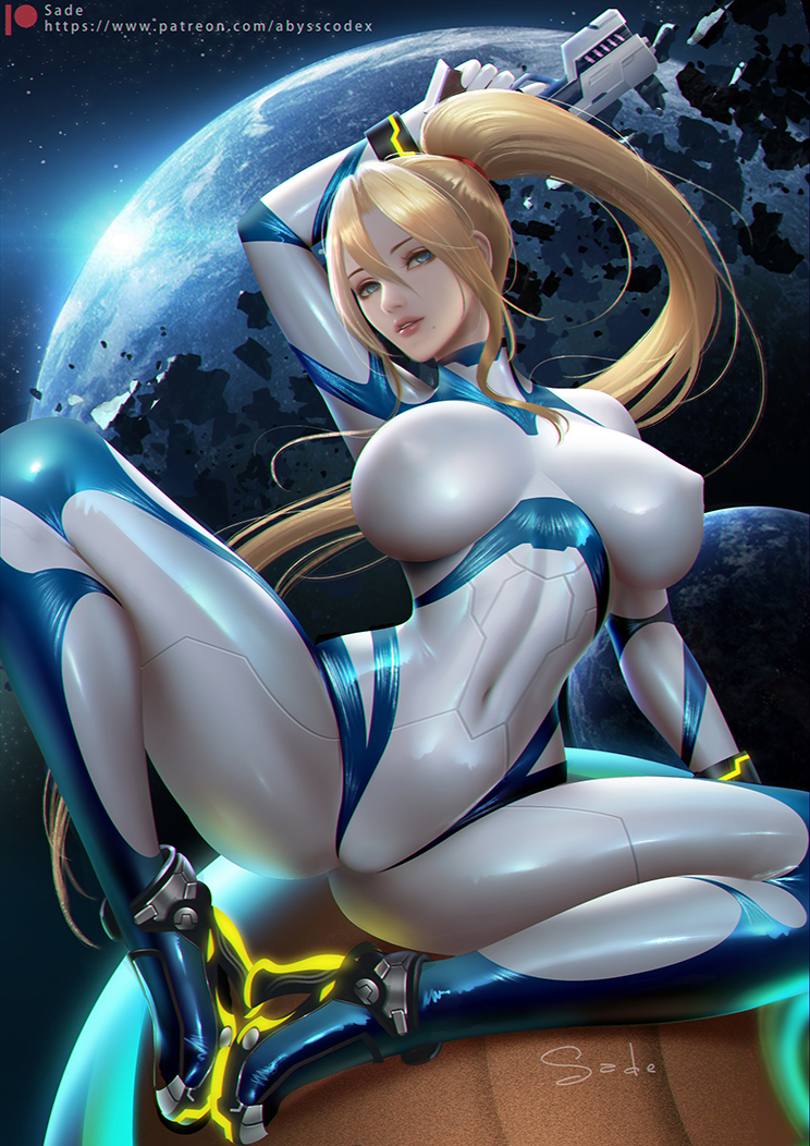 This is a pixiv picture whose title is Samus Aran.