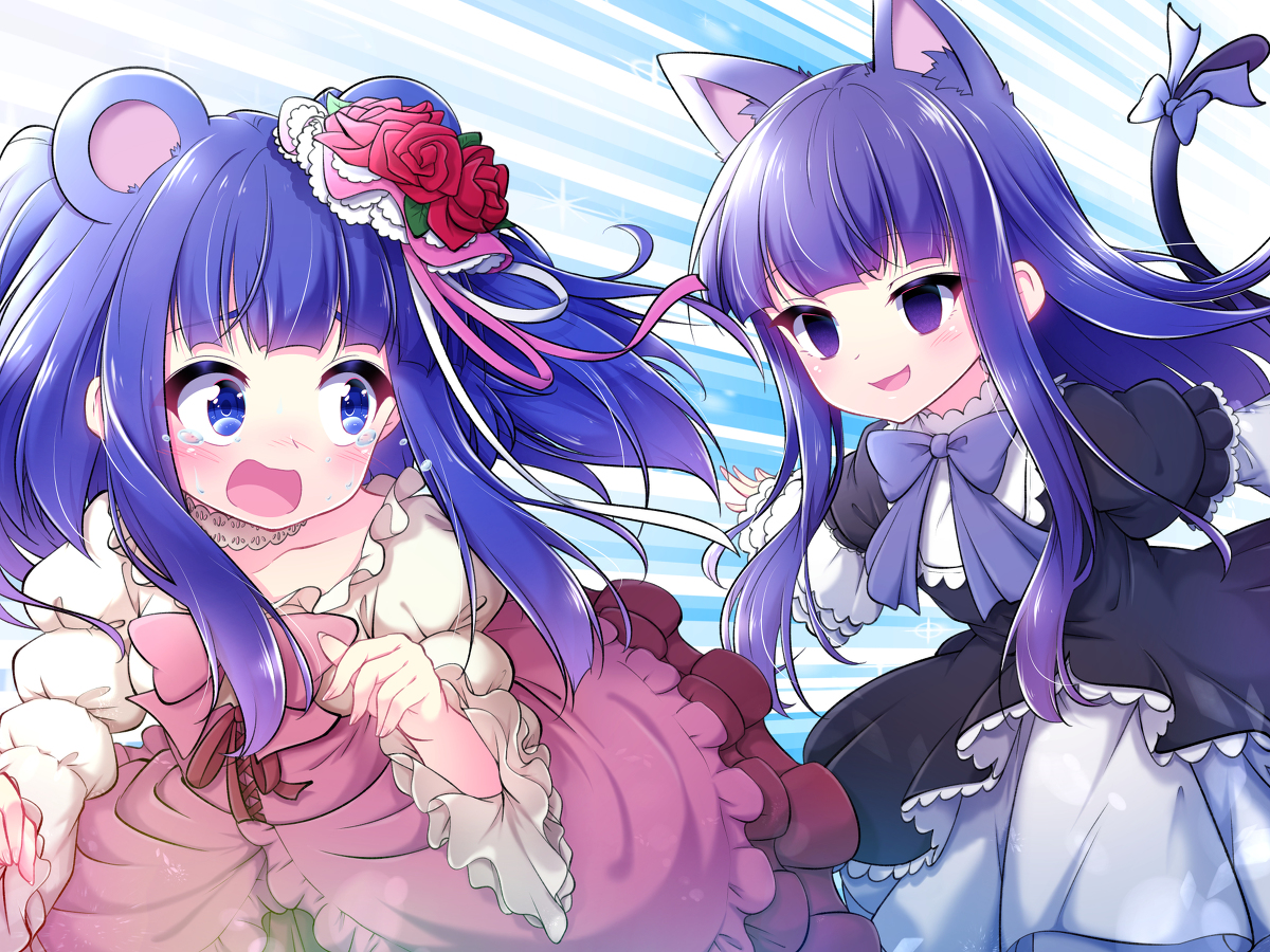 This is a pixiv picture whose title is 猫ベルンと鼠ヱリカ.