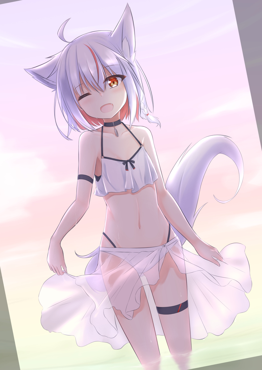 This is a pixiv picture whose title is 水着なクレアちゃん.