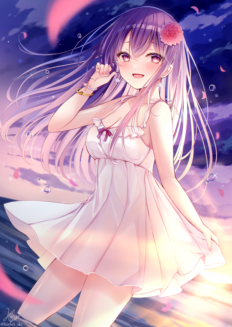 This is a pixiv picture whose title is 君と夏の終わり.
