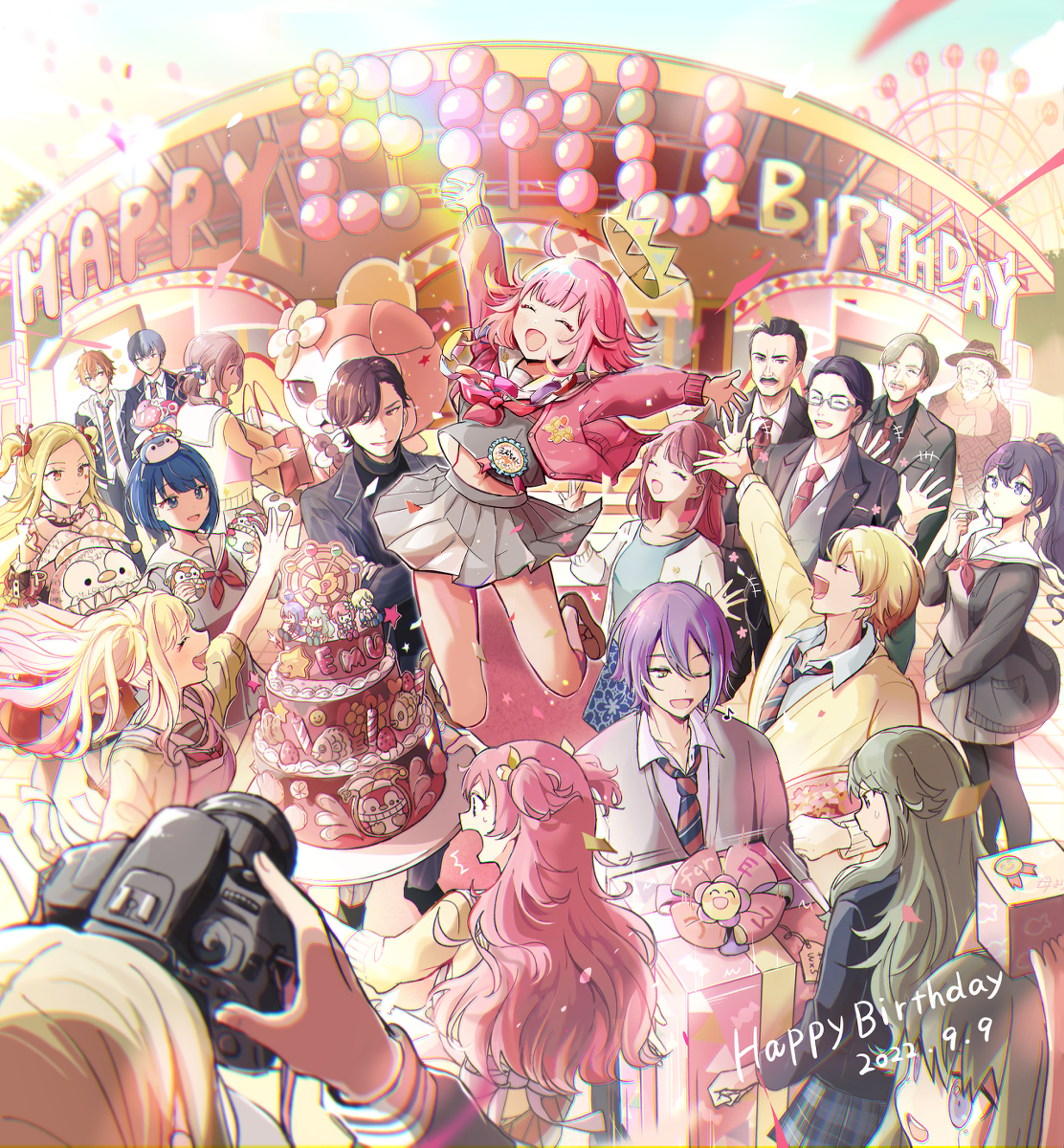 This is a pixiv picture whose title is おめでとわんだほい！！.