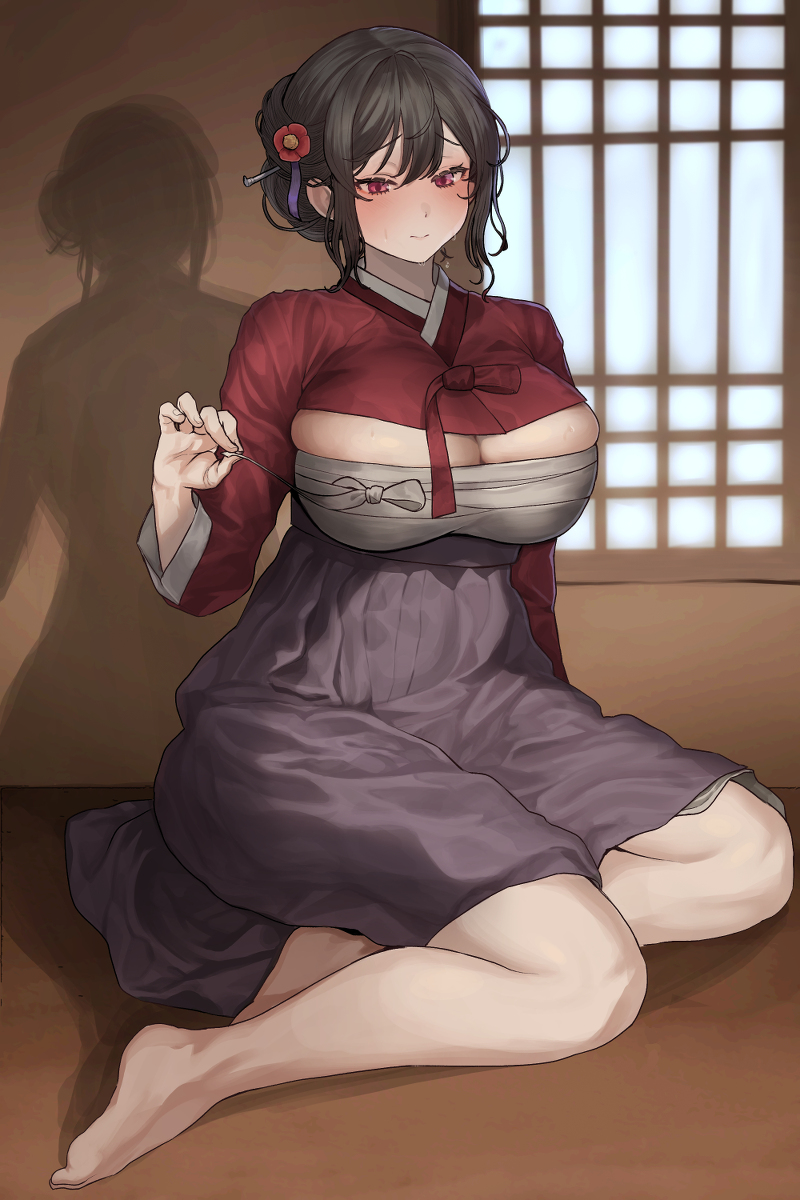 This is a pixiv picture whose title is 무협 미연시 천소희 한복.