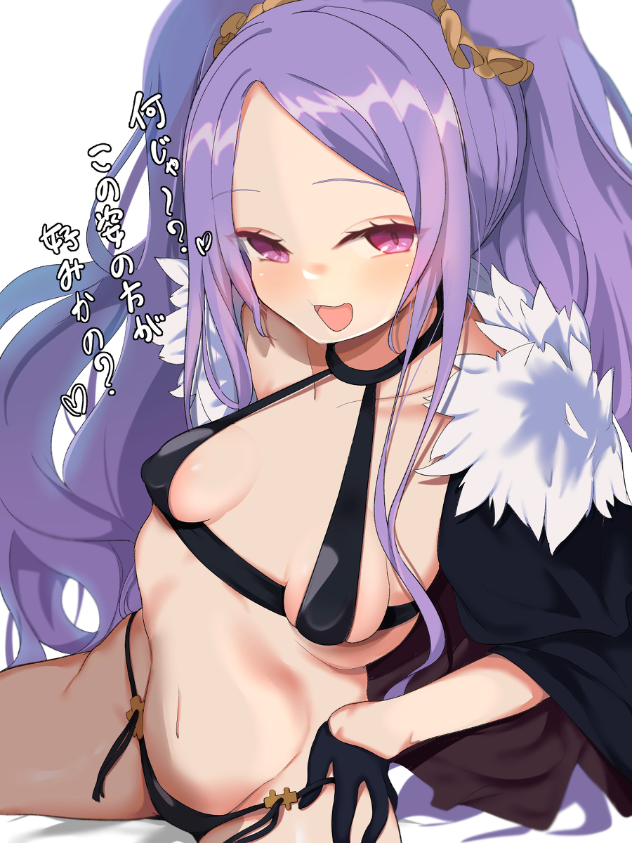 This is a pixiv picture whose title is 水着武則天（平たいボディVer).