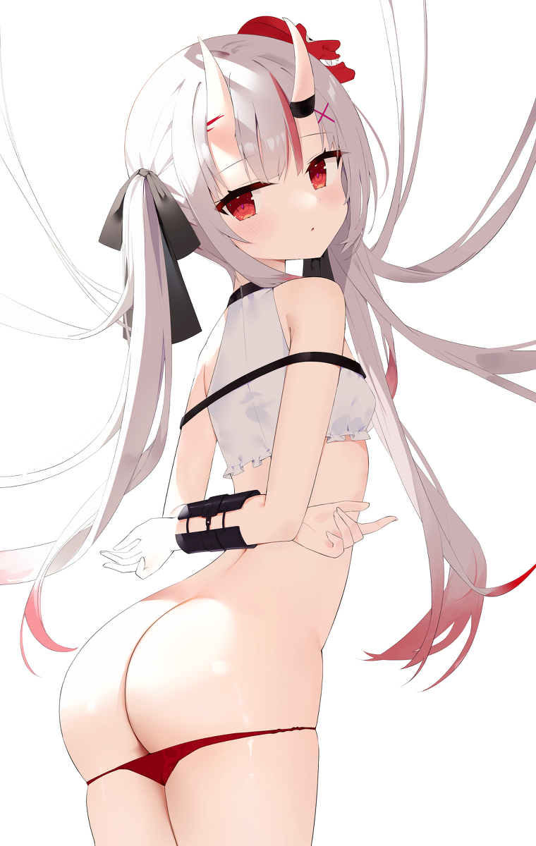 This is a pixiv picture whose title is 不看那里挑战.