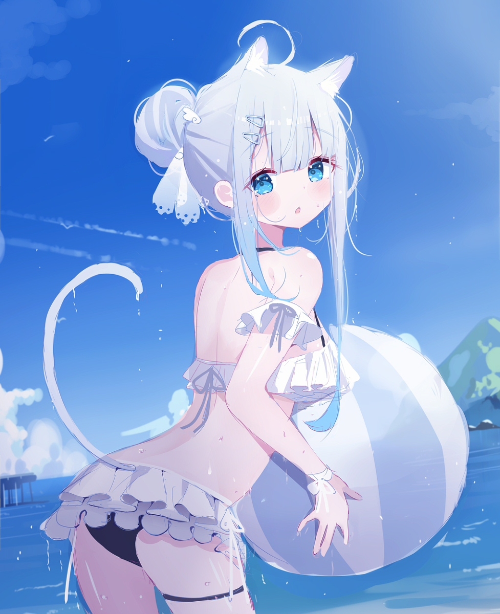 This is a pixiv picture whose title is Swimsuit Uto rkgk.