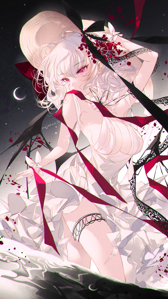 This is a pixiv picture whose title is 夜の海.