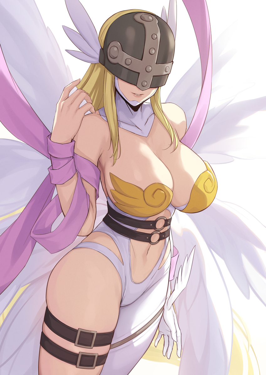 This is a pixiv picture whose title is エンジェウーモン.