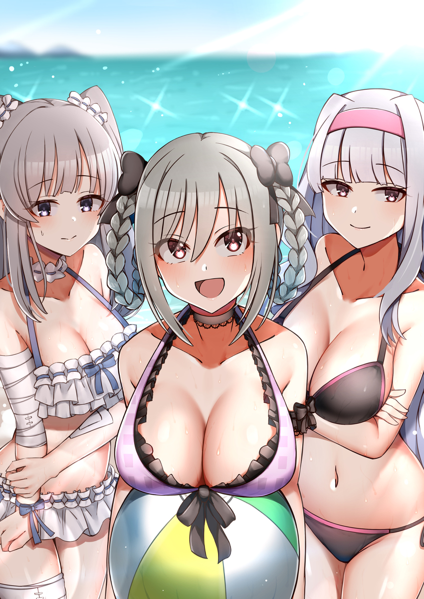 This is a pixiv picture whose title is 越境水着絵.