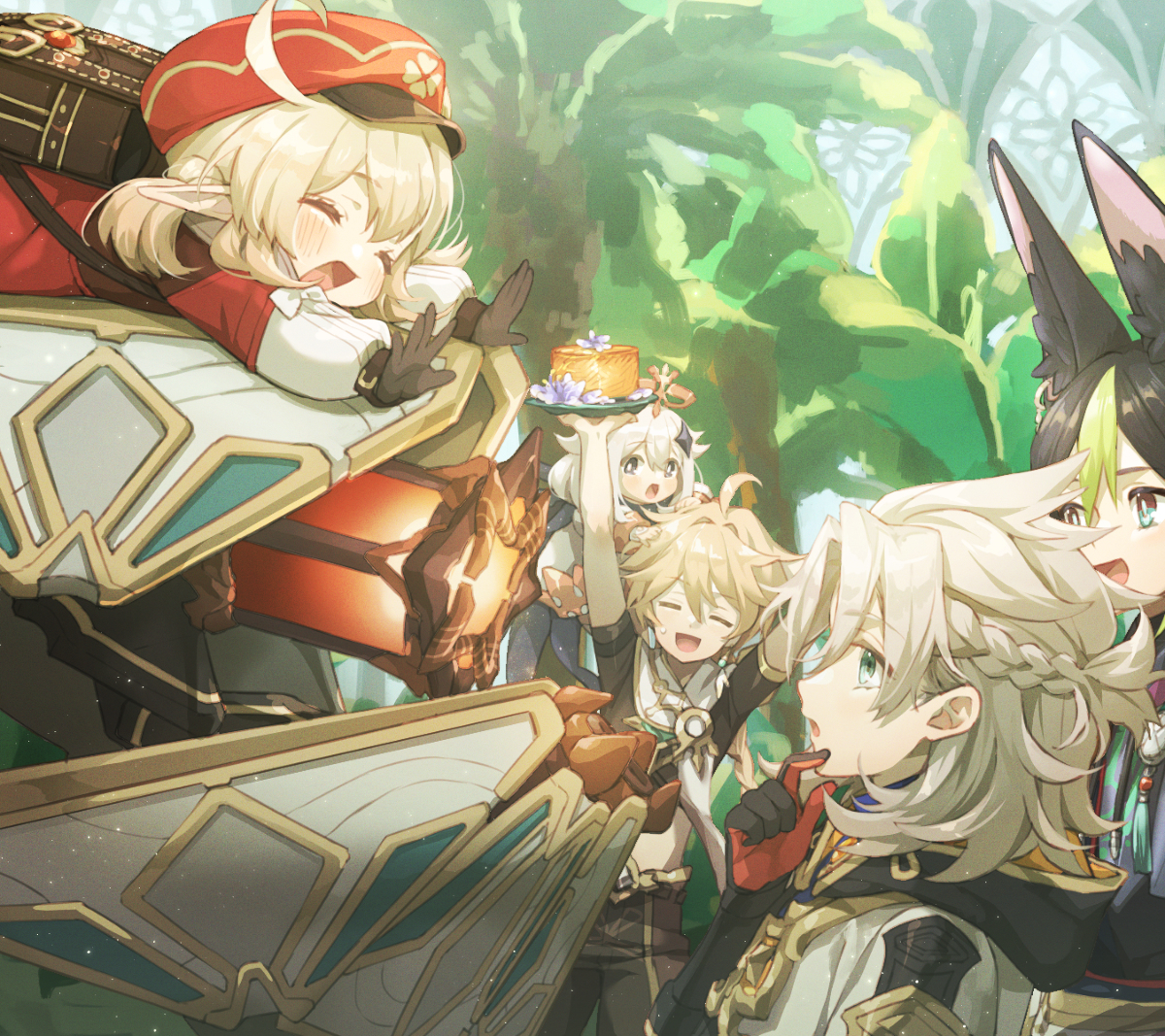 This is a pixiv picture whose title is 🥧.