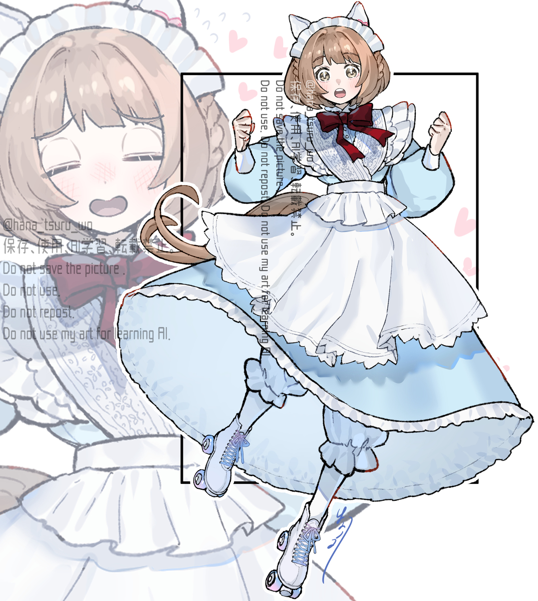 This is a pixiv picture whose title is 【メイド週間】ユキノビジン.