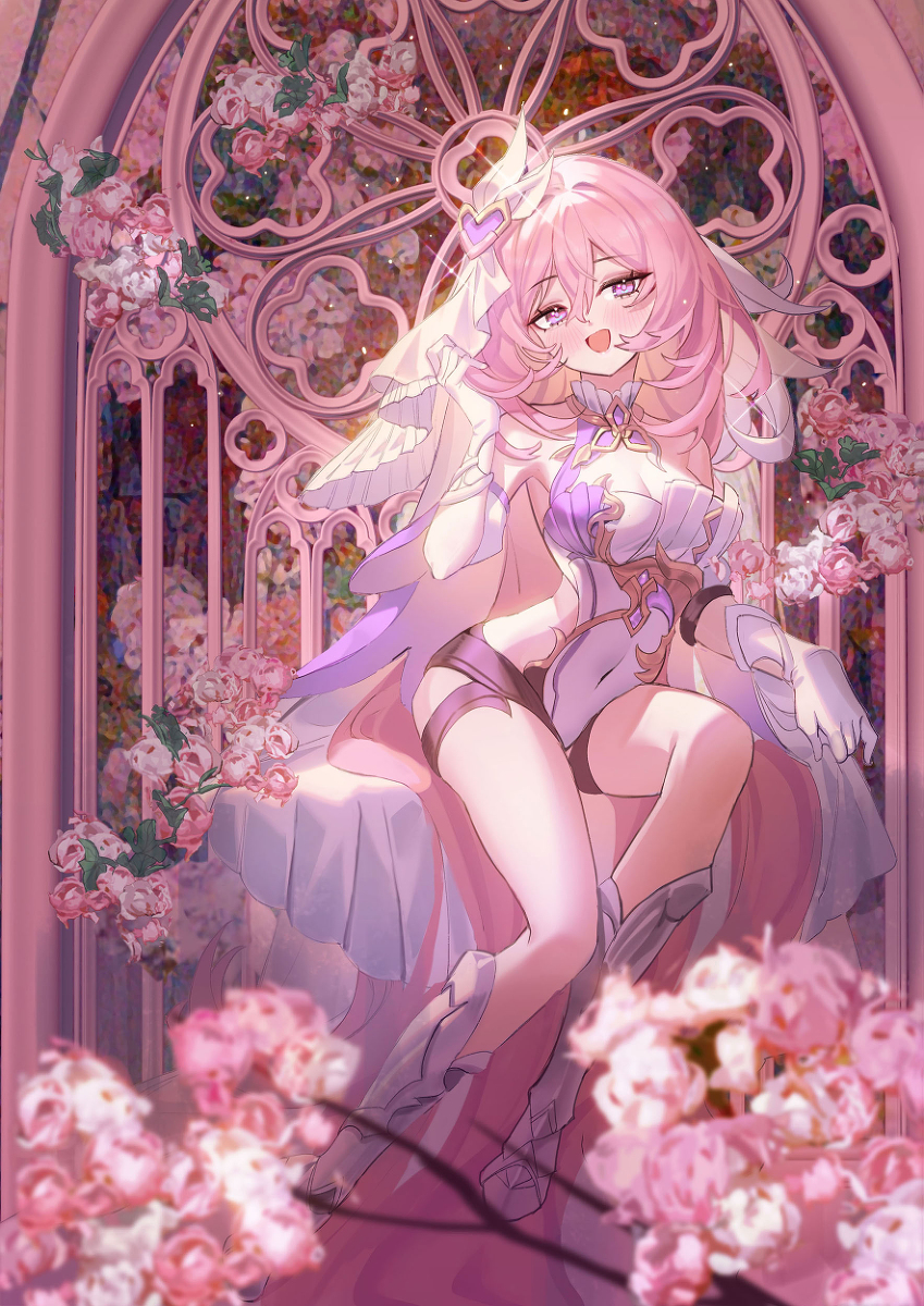 This is a pixiv picture whose title is 爱莉希雅.