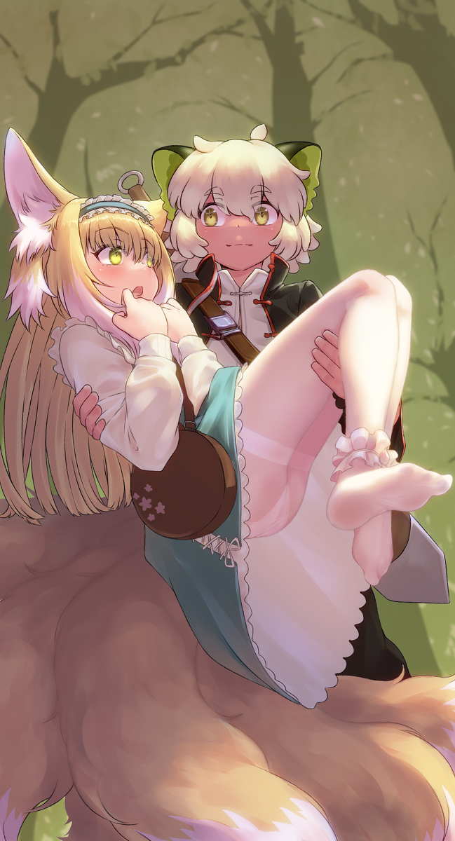 This is a pixiv picture whose title is スズランと羅小黒.