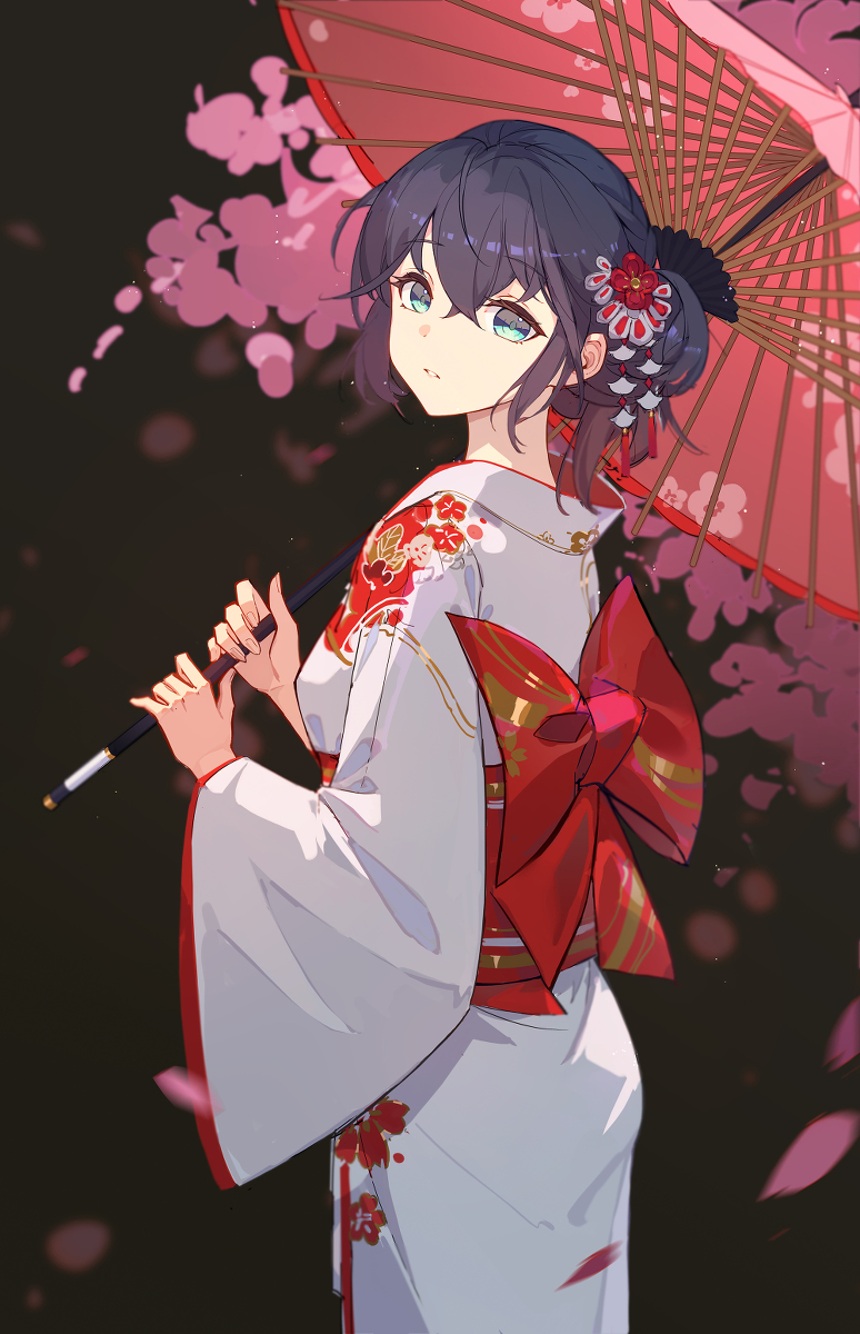 This is a pixiv picture whose title is 回眸.