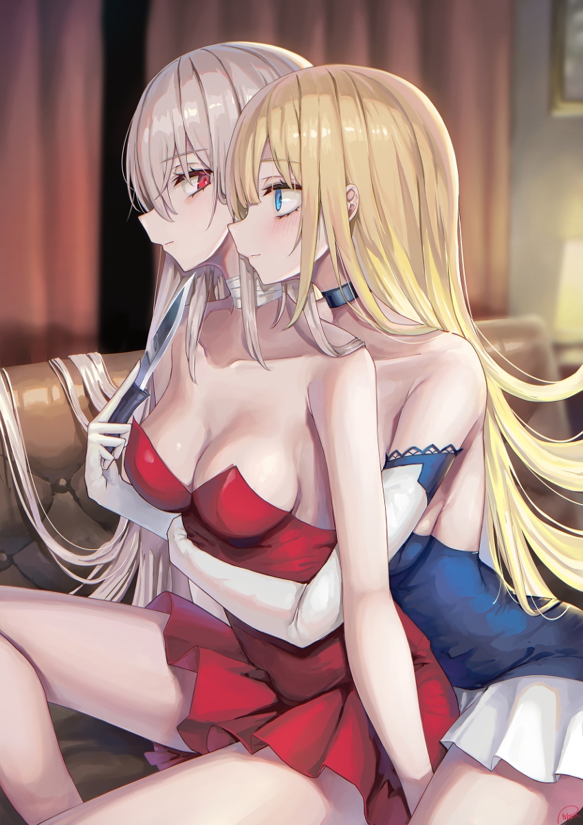 This is a pixiv picture whose title is ❤️‍💙.