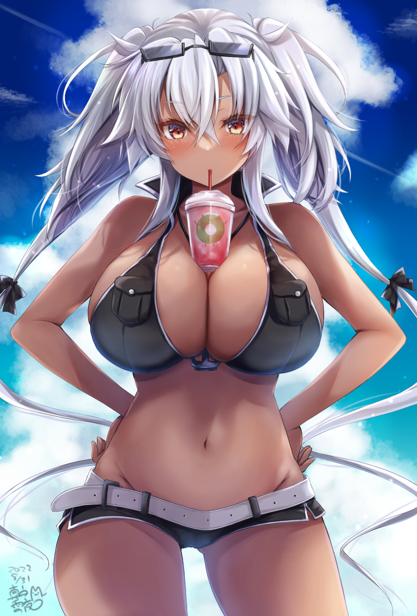 This is a pixiv picture whose title is 挟んで飲める武蔵しゃん.